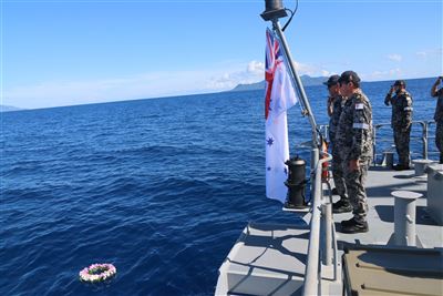 澳海軍遠洋巡邏 致敬二戰沉艦坎培拉號