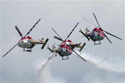 印度「孔雀」特技小組 直升機炫技