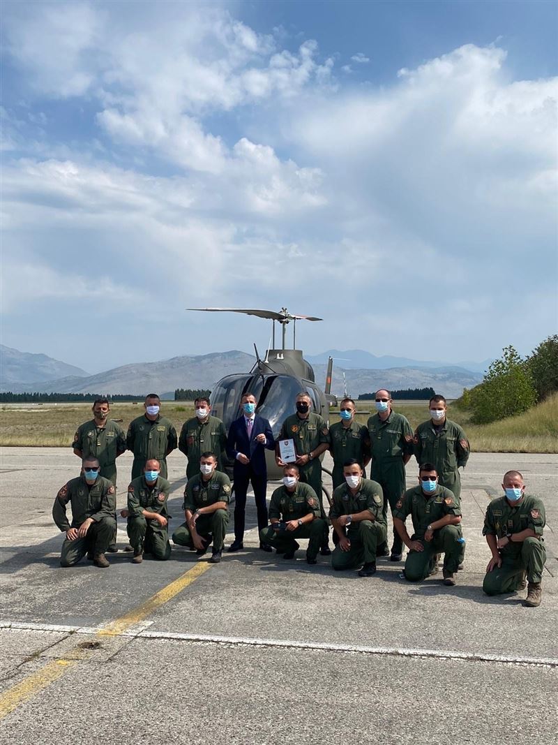 蒙特內哥羅接收首架「貝爾505」直升機1