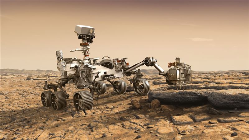 NASA「毅力號」抵火星 傳回首張影像1