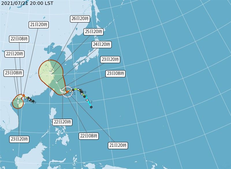 烟花颱風逼近 氣象局發布海警1