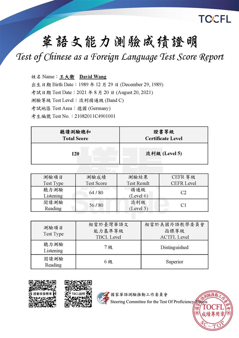 華語文能力測驗 2023年推出2.0版1