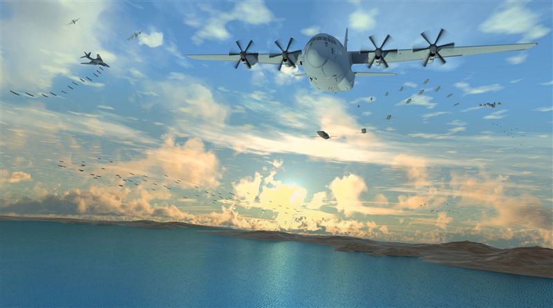 C-130成功回收X-61A無人機 空中母艦概念里程碑1