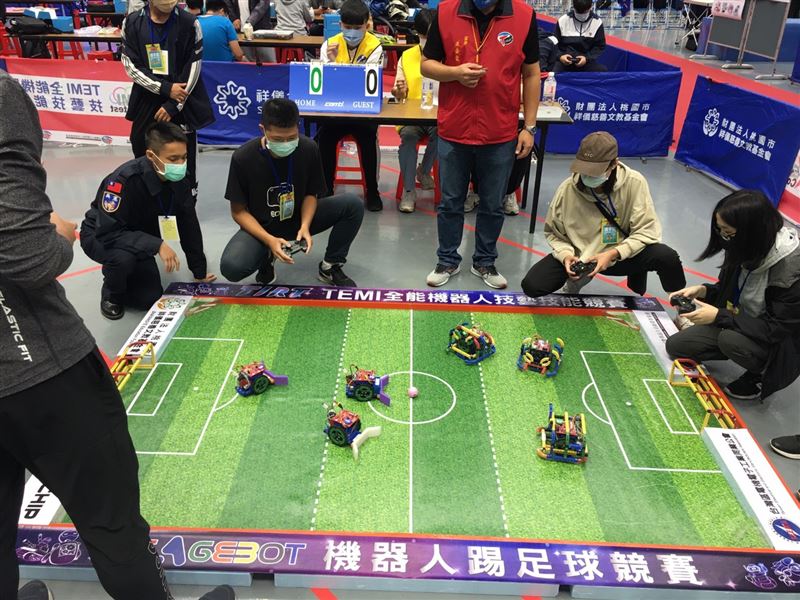 【2022 TIRT全能機器人技藝技能競賽】機器人足球賽 陸專包辦金銀牌1
