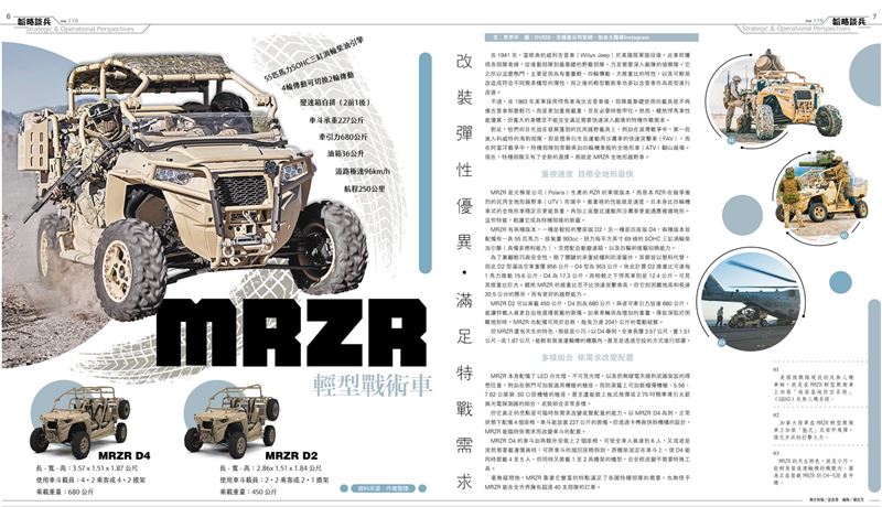 【韜略談兵】MRZR輕型戰術車 改裝彈性優異 ‧滿足特戰需求1