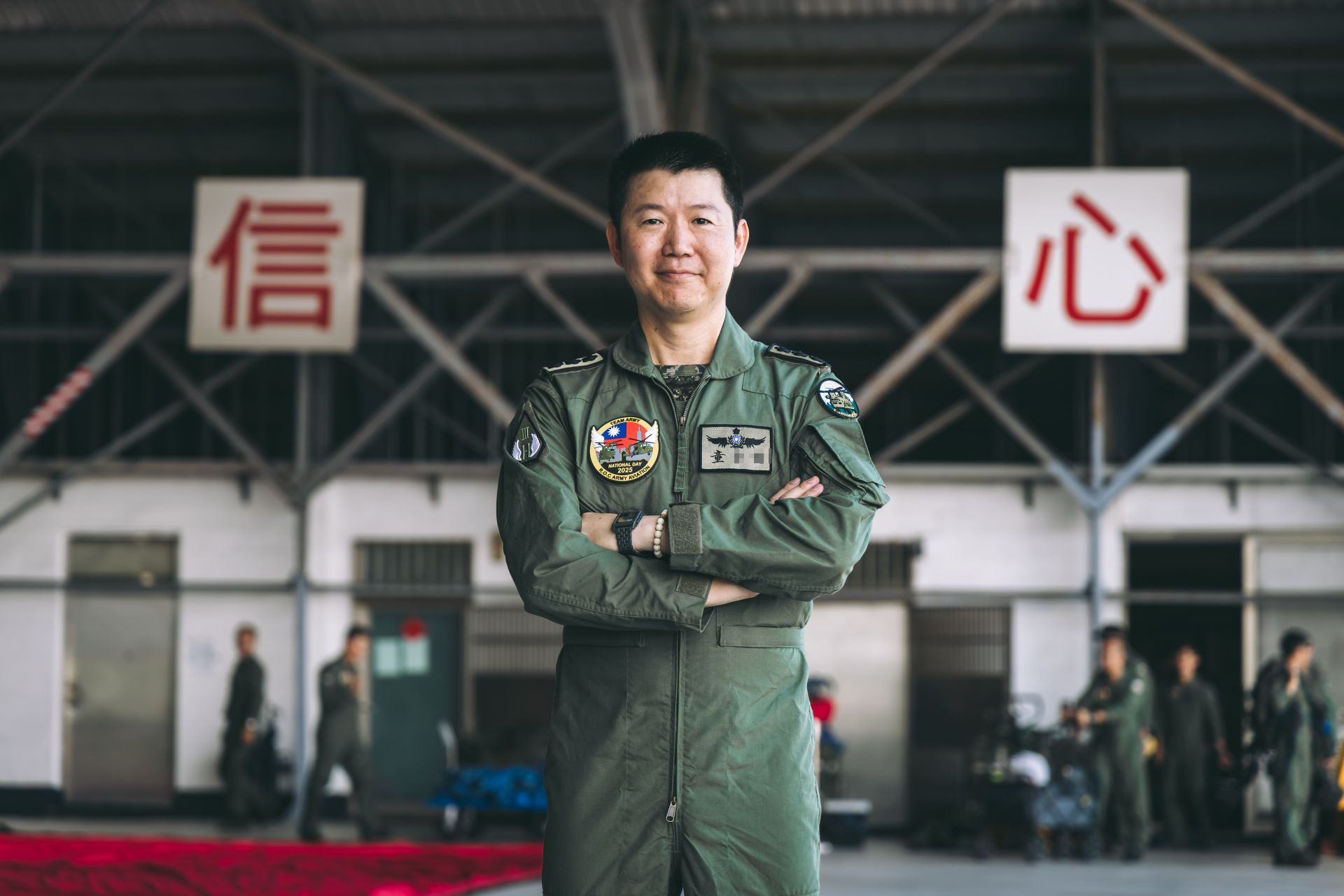 空運作戰隊隊長童上校。（記者謝承宏攝）